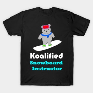 Snowboard instructor koala pun T-Shirt